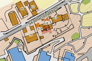 Kartbilde fra WMS-tjeneste av avviket