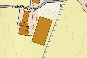 Kartbilde fra WMS-tjeneste av avviket