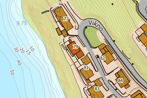 Kartbilde fra WMS-tjeneste av avviket