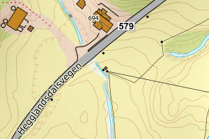 Kartbilde fra WMS-tjeneste av avviket