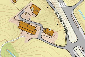 Kartbilde fra WMS-tjeneste av avviket
