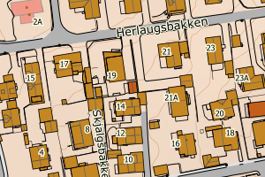 Kartbilde fra WMS-tjeneste av avviket