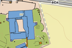 Kartbilde fra WMS-tjeneste av avviket