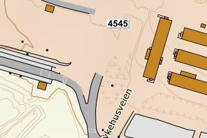 Kartbilde fra WMS-tjeneste av avviket