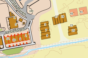 Kartbilde fra WMS-tjeneste av avviket