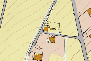 Kartbilde fra WMS-tjeneste av avviket