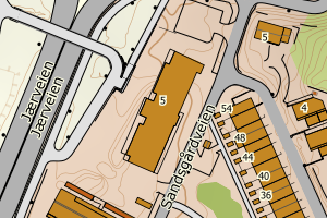 Kartbilde fra WMS-tjeneste av avviket