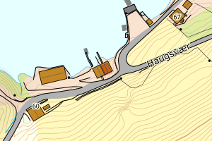Kartbilde fra WMS-tjeneste av avviket
