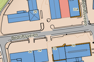 Kartbilde fra WMS-tjeneste av avviket