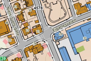 Kartbilde fra WMS-tjeneste av avviket