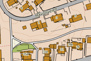 Kartbilde fra WMS-tjeneste av avviket