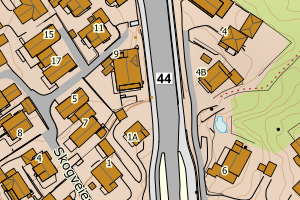 Kartbilde fra WMS-tjeneste av avviket