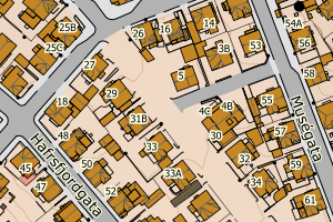 Kartbilde fra WMS-tjeneste av avviket