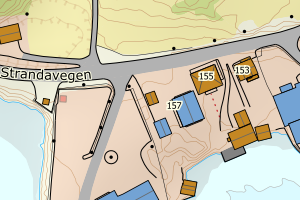 Kartbilde fra WMS-tjeneste av avviket