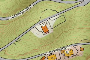 Kartbilde fra WMS-tjeneste av avviket