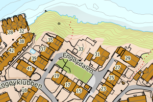 Kartbilde fra WMS-tjeneste av avviket
