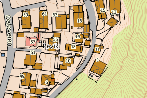 Kartbilde fra WMS-tjeneste av avviket