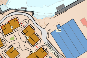 Kartbilde fra WMS-tjeneste av avviket