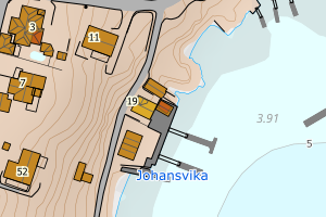 Kartbilde fra WMS-tjeneste av avviket
