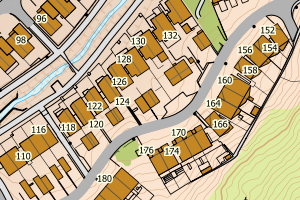 Kartbilde fra WMS-tjeneste av avviket