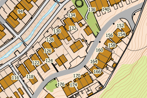 Kartbilde fra WMS-tjeneste av avviket