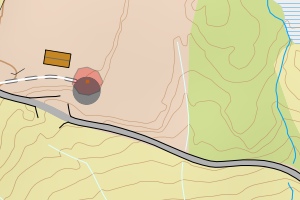Kartbilde fra WMS-tjeneste av avviket