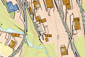 Kartbilde fra WMS-tjeneste av avviket