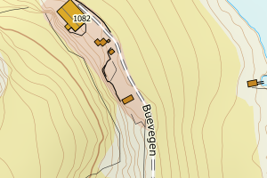 Kartbilde fra WMS-tjeneste av avviket