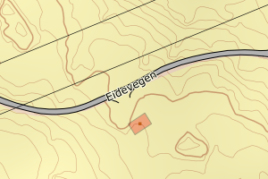 Kartbilde fra WMS-tjeneste av avviket