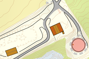 Kartbilde fra WMS-tjeneste av avviket