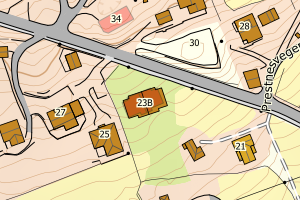 Kartbilde fra WMS-tjeneste av avviket