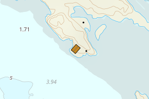 Kartbilde fra WMS-tjeneste av avviket