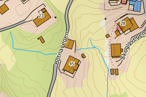 Kartbilde fra WMS-tjeneste av avviket