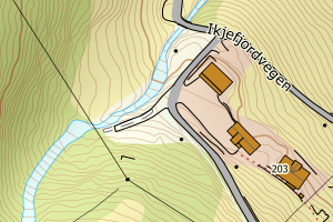 Kartbilde fra WMS-tjeneste av avviket