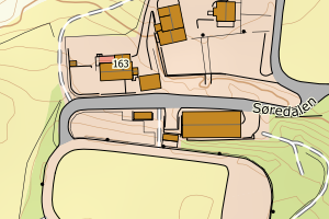 Kartbilde fra WMS-tjeneste av avviket