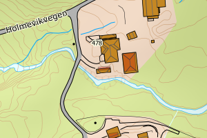 Kartbilde fra WMS-tjeneste av avviket