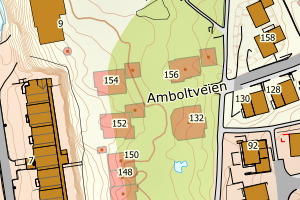 Kartbilde fra WMS-tjeneste av avviket