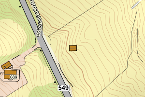 Kartbilde fra WMS-tjeneste av avviket