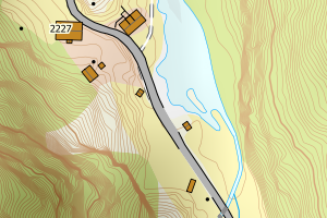 Kartbilde fra WMS-tjeneste av avviket