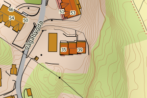 Kartbilde fra WMS-tjeneste av avviket