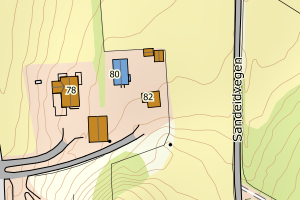 Kartbilde fra WMS-tjeneste av avviket