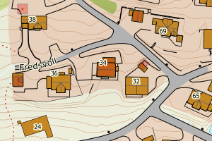 Kartbilde fra WMS-tjeneste av avviket