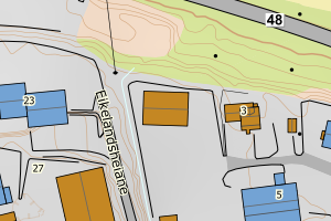 Kartbilde fra WMS-tjeneste av avviket