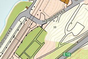 Kartbilde fra WMS-tjeneste av avviket