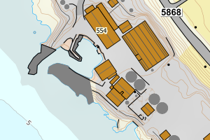 Kartbilde fra WMS-tjeneste av avviket