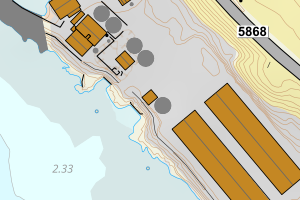 Kartbilde fra WMS-tjeneste av avviket