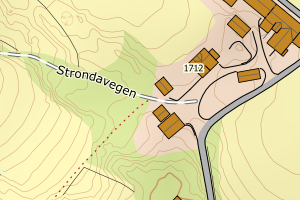 Kartbilde fra WMS-tjeneste av avviket