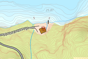 Kartbilde fra WMS-tjeneste av avviket