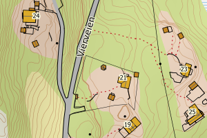 Kartbilde fra WMS-tjeneste av avviket