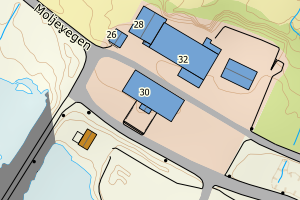 Kartbilde fra WMS-tjeneste av avviket